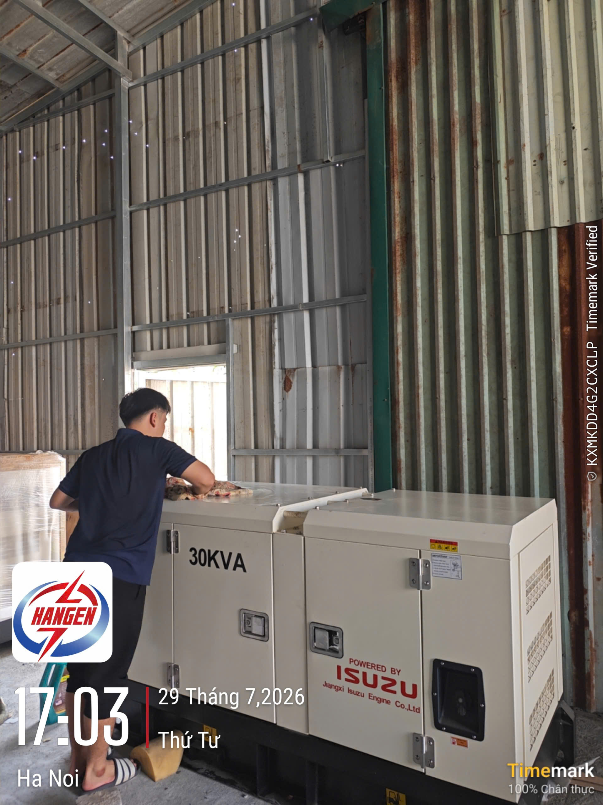 Lắp đặt máy phát điện 30kva Isuzu cho Biệt thự tại Nghệ An