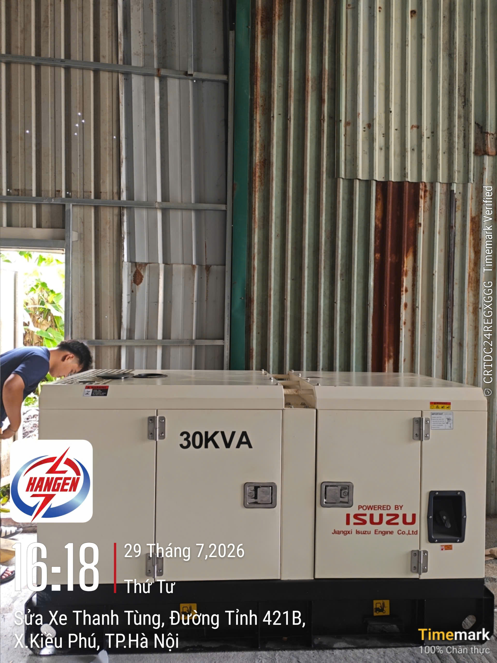 Bàn giao máy phát điện 30kva ISUZU |} Hangen Power